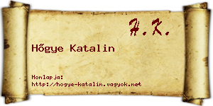 Hőgye Katalin névjegykártya
